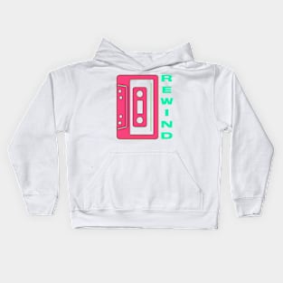 Retro Rewind Cassette Kids Hoodie